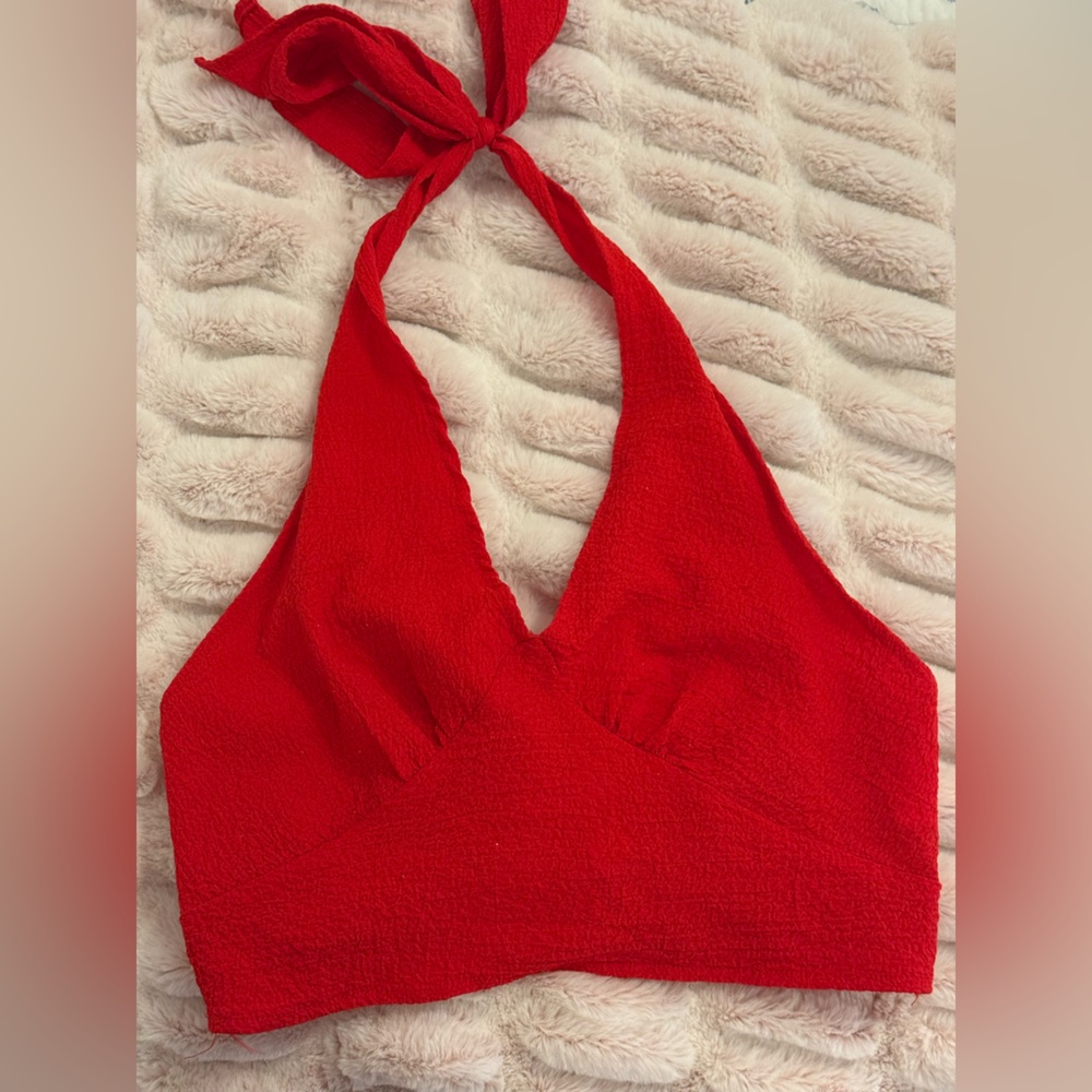 Red Halter Top - Picture 2 of 3